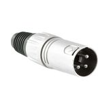 Conector Xlr Hx001m Macho 3 Pólos Niquelado Prata - Ac3084u