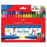 Canetinha Hidrográfica Ponta Vai E Vem 150136vvzf 36 Cores - Faber Castell