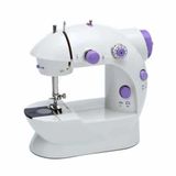 Maquina De Costura Mini Portatil Eletrica Reta Pedal Bobinas Agulha De Mesa Bivolt Tamanho: U