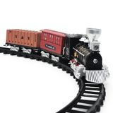 Ferrorama Classico 5 Vagoes 21 Peças Grande Maria Fumaca Luz Som Trem Locomotiva Eletrica Completo