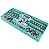 Jogo Tarracha Cossinete Macho Femea Kit 12 Peças Pente Abre Rosca Aco Madeira Aluminio Profissional