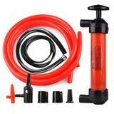 Kit Bomba Succao Liquidos Gasolina Oleo Combustiveis Com Inflador De Ar Enche Bolas Pneu Transferencia Manual Sugador Mu