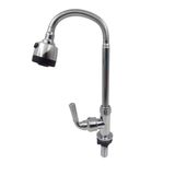 Torneira Gourmet Flexível De Parede Com Ducha Cromado Inox Rotação De 360 Cozinha Lavanderia