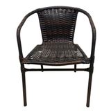 Cadeira Ravena Poltrona Junco Área Jardim Terraço Deck Cor:bonze