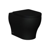 Vaso Sanitário Convencional E Assento Soft Close Barocco Acqua Casa Preto Matte