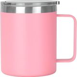 Caneca Copo Térmico Aço Inox 360ml Cerveja Café Bebidas Rosa