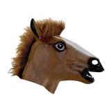 Máscara De Fantasia Magik Costumes Deluxe Horse Head (marrom) De Látex