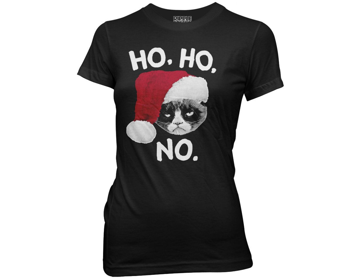 Camiseta Ripple Junction Grumpy Cat Ho Ho No Para Crianças - Xl