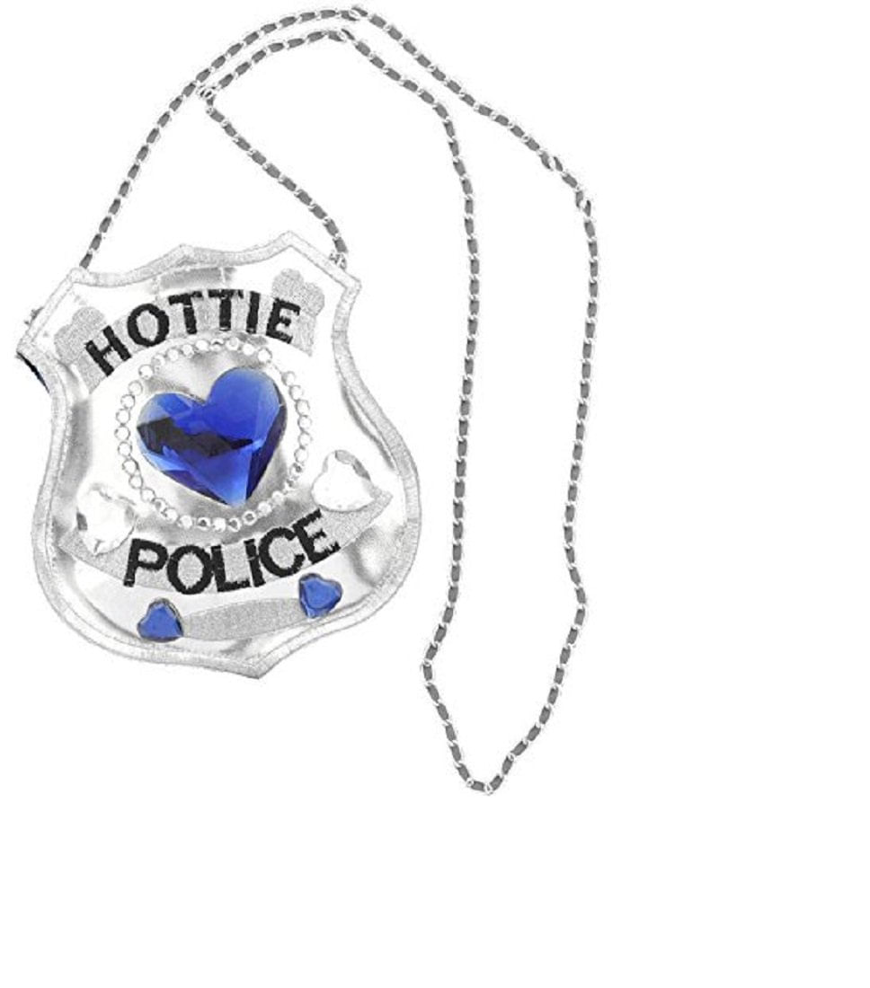 Bolsa Forum Hottie Police Badge Shape Blue Heart Jewel