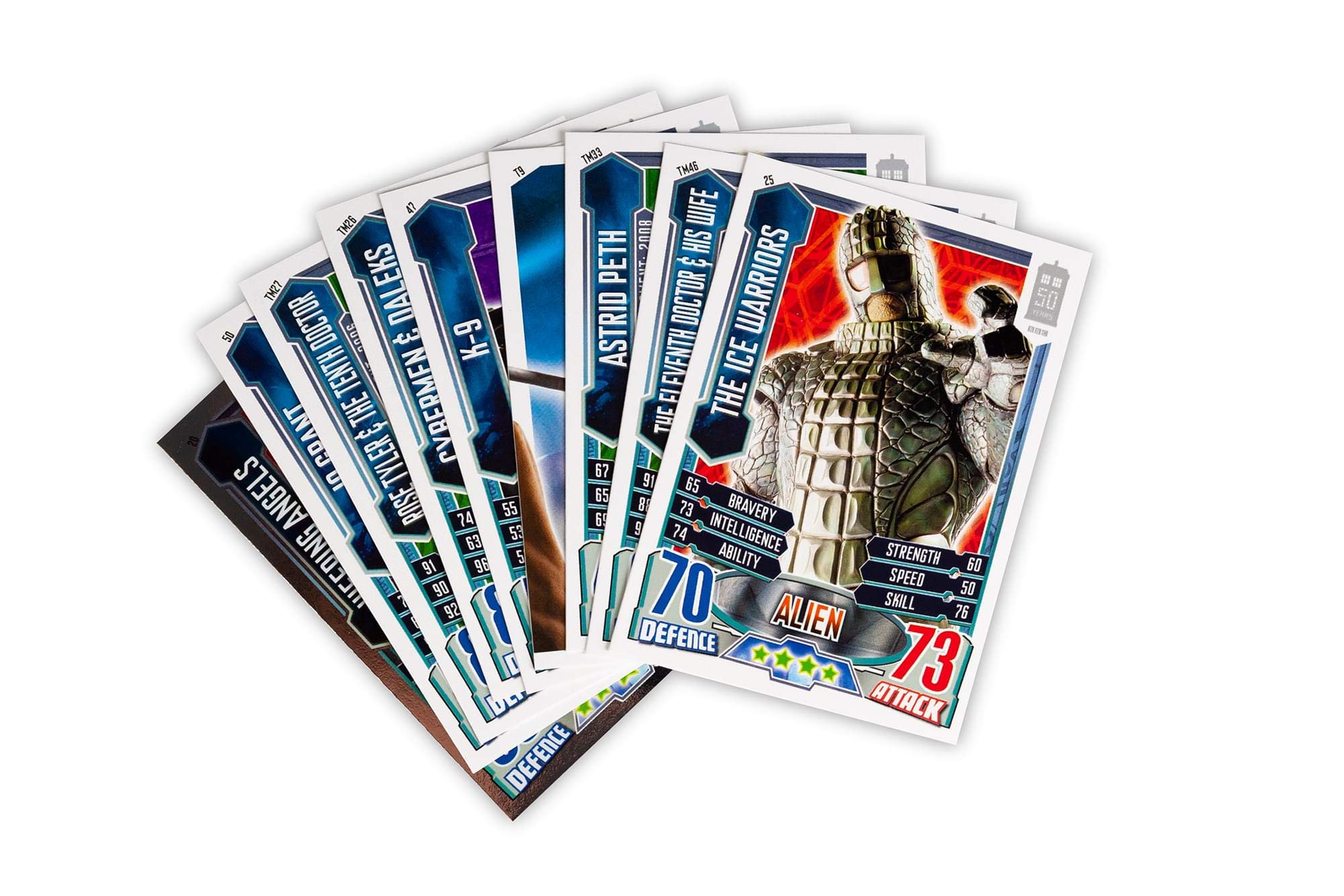 Cartas Colecionáveis Doctor Who Alien Attax 50º Aniversário
