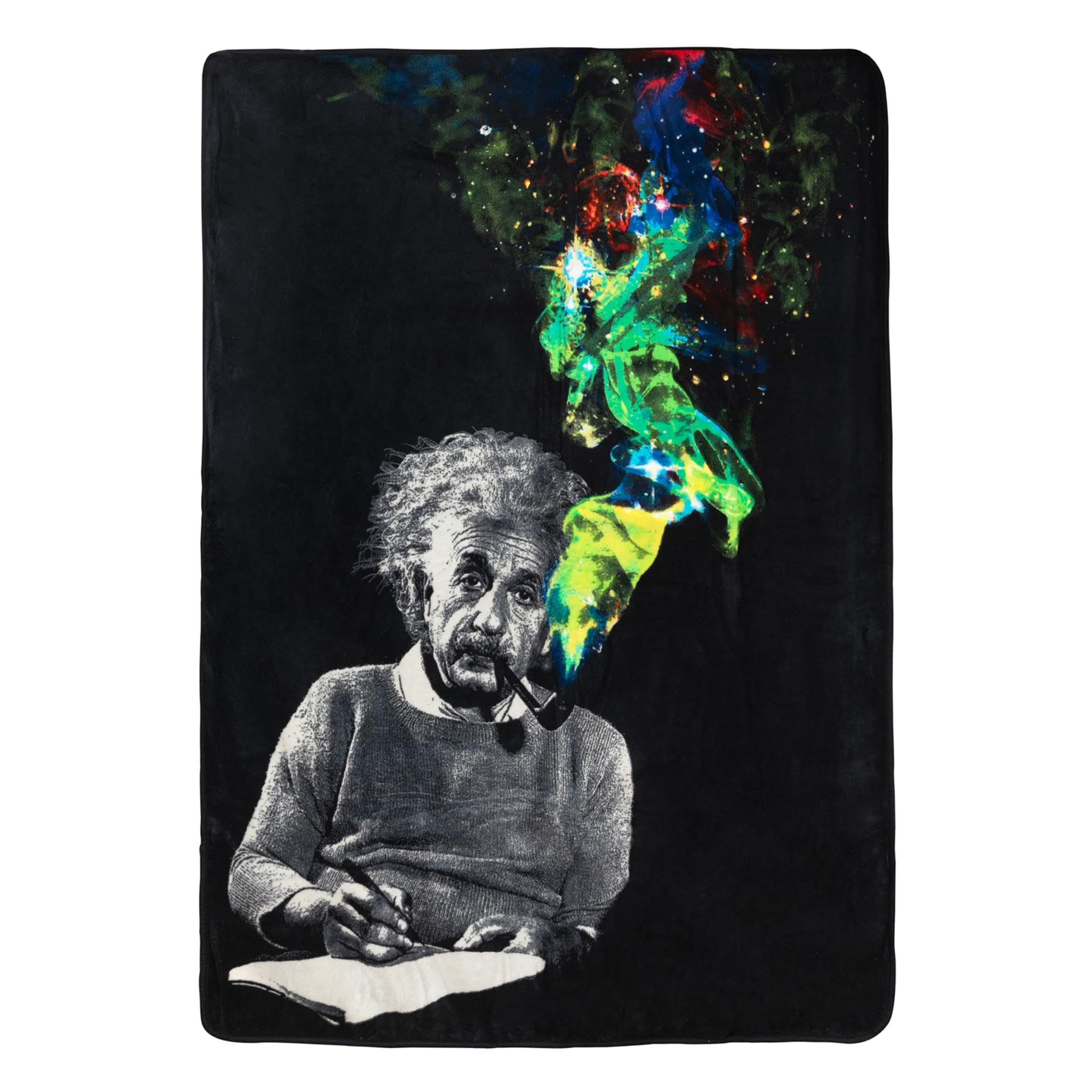 Cobertor Just Funky Albert Einstein Smoke Galaxy