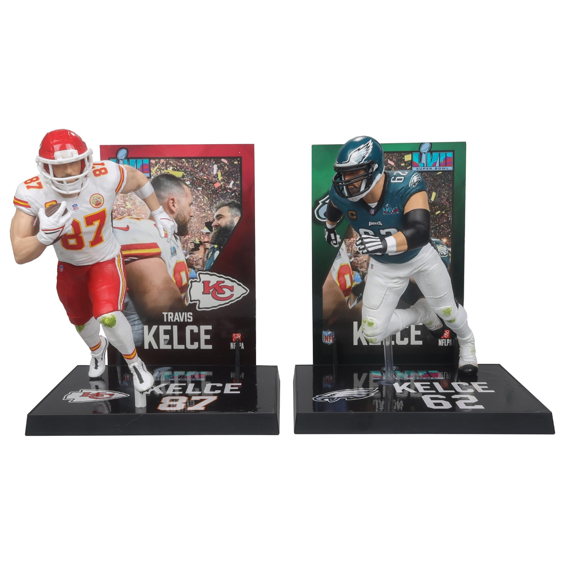 Boneco De Ação Mcfarlane Travis Kelce/jason Kelce Nfl, Pacote Com 2
