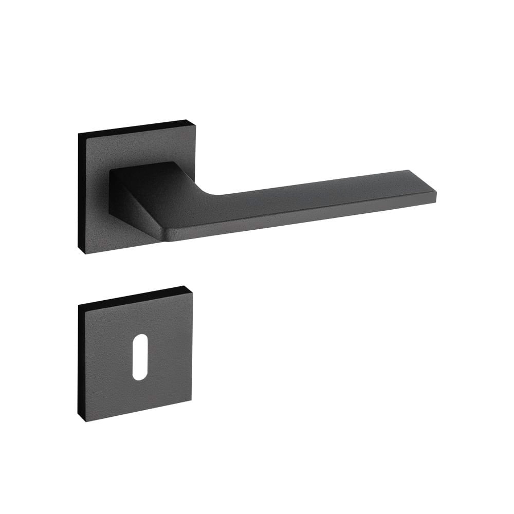 Fechadura Interna Sara Pado 55mm Roseta Preto Texturizado