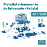 Pista De Estacionamento Policial Com 40 Peças - Brinquedo