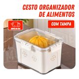 Organizador De Geladeira 5,4l Tampa De Acrílico E Drenagem