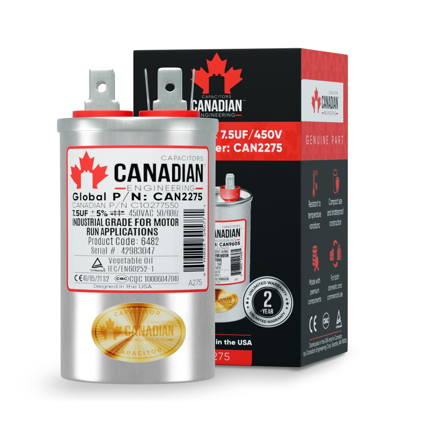 Capacitor Tão Resistente Quanto O Canadian Wilderness Cbb65 7,5μf 450vac
