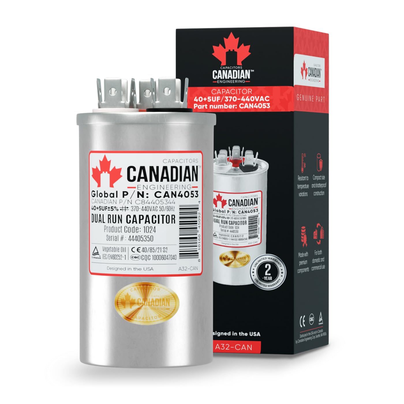 Capacitor Tão Resistente Quanto O Canadian Wilderness Cbb65 40 + 5μf 450v