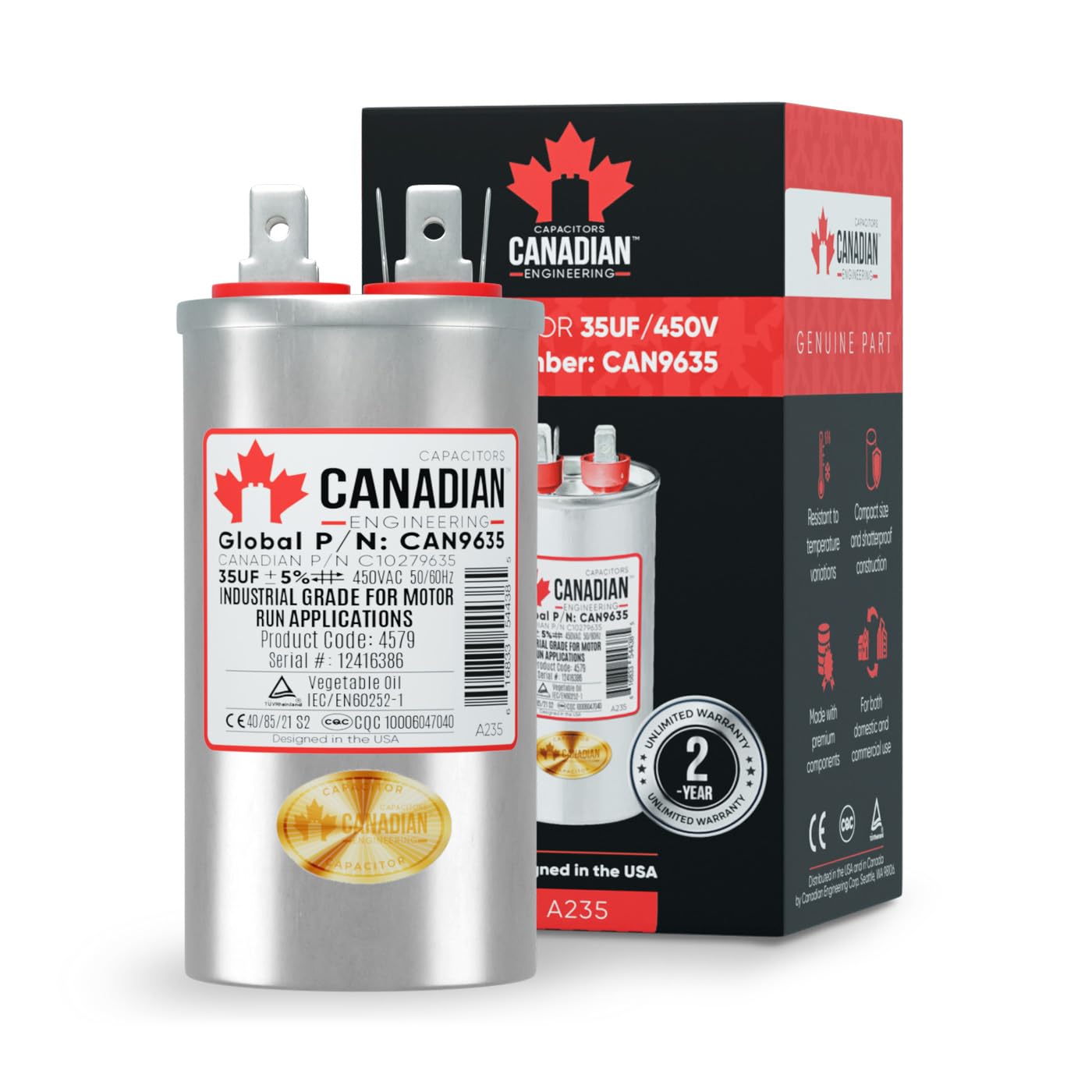 Capacitor Tão Resistente Quanto O Canadian Wilderness Cbb65 35μf 450vac