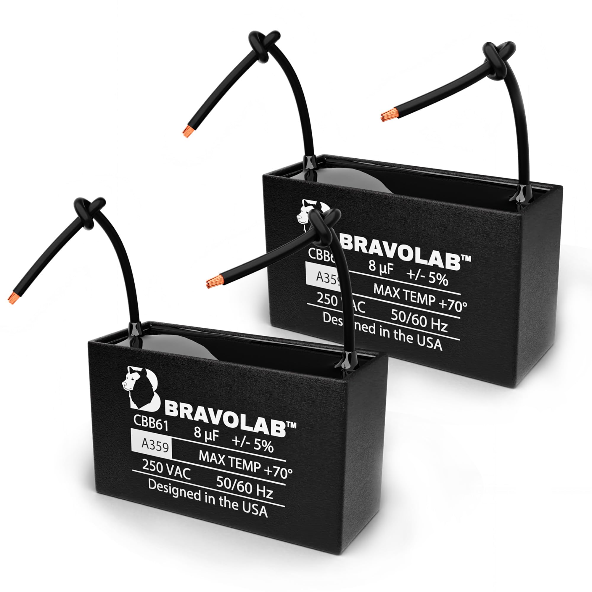 Capacitor De Ventilador De Teto Bravo Lab Cbb61 8μf 250vac 50/60hz