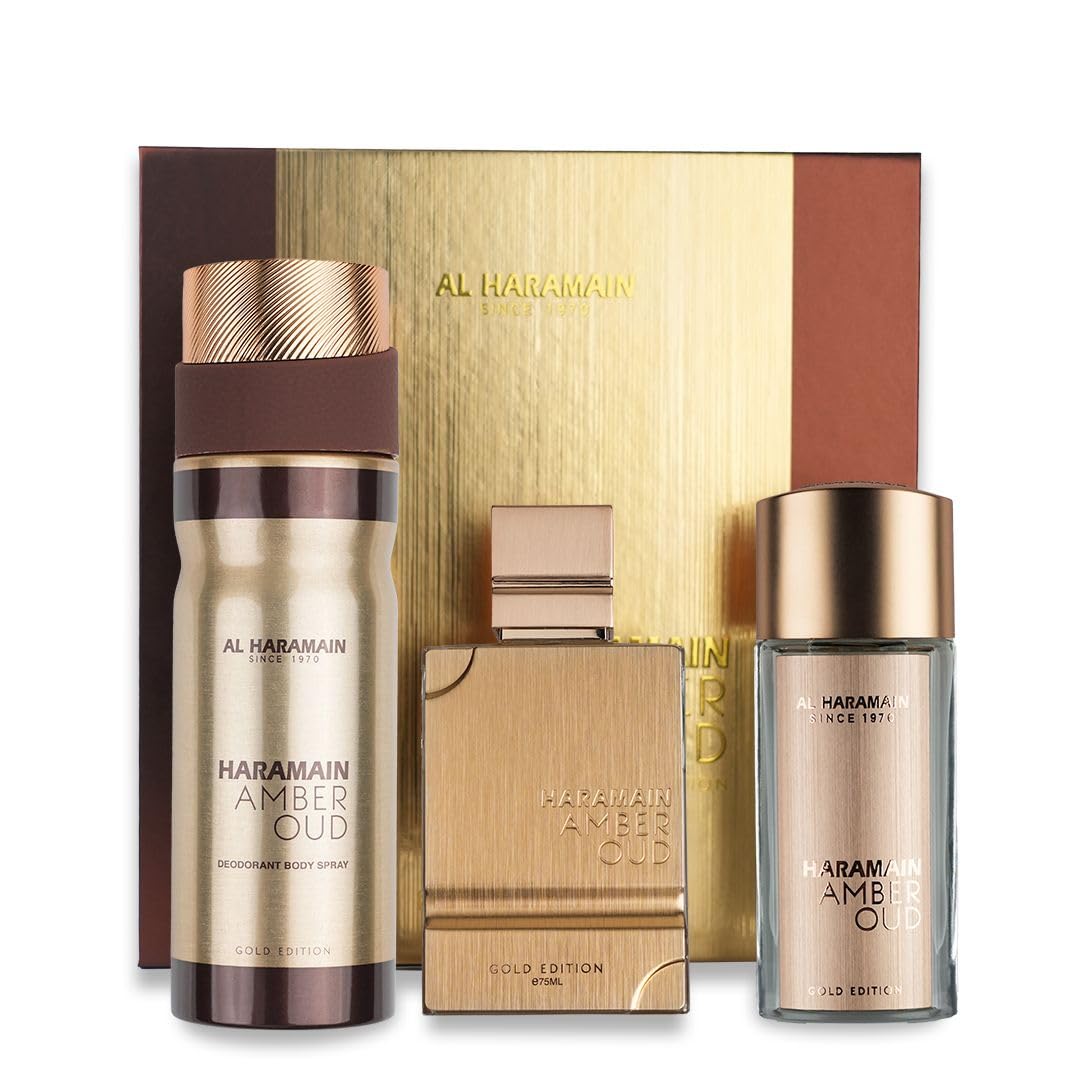 AL HARAMAIN AMBER OUD ゴールドエディション香水ボックス付き Conjunto De Perfume Para Presente Al Haramain Amber Oud Gold