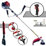 Máquina De Cortar Grama À Gasolina Kawashima Bcj620l 2t 62cc 3hp De Alta Performance Completa Com Carretel Nylon + Lâmina 2 Pontas + Lâmina 3 Pon