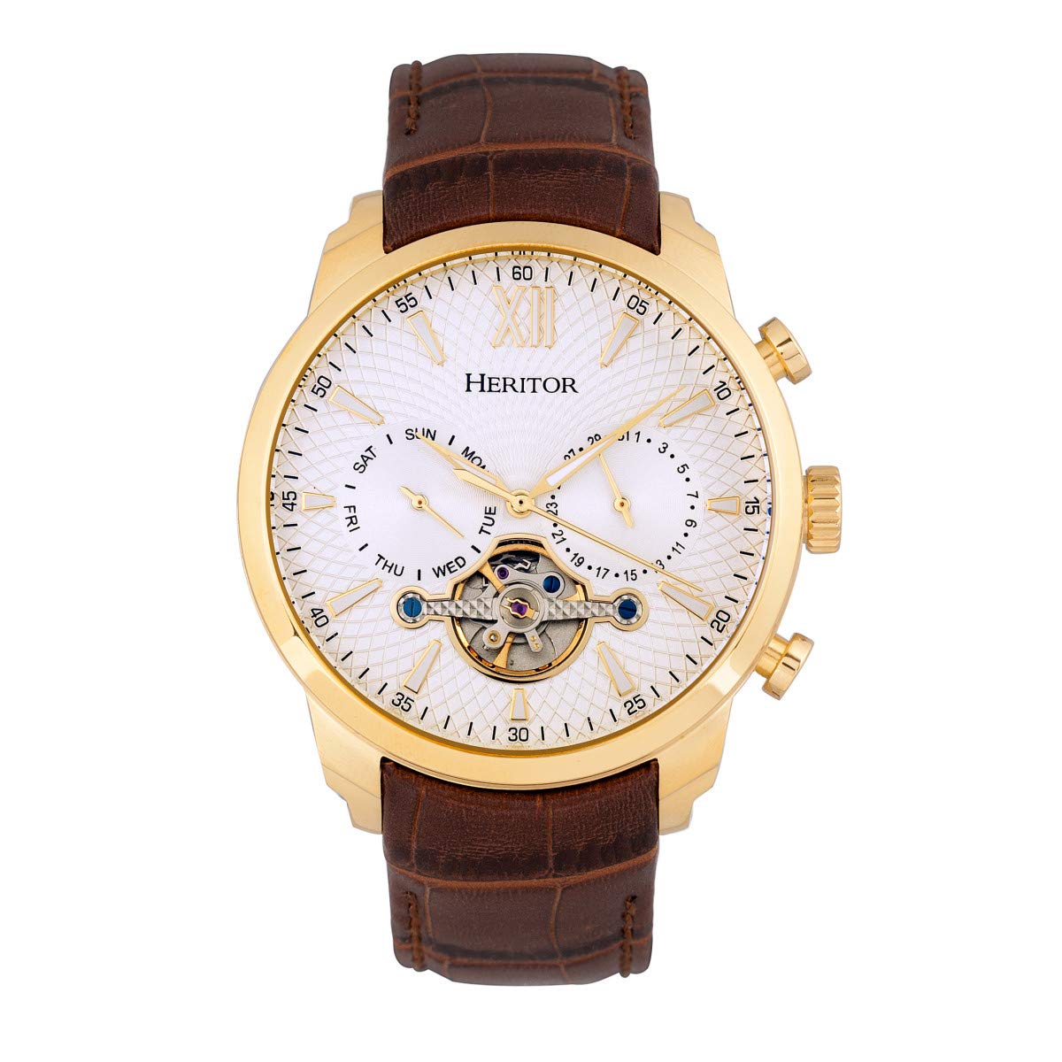 Relógio Heritor Arthur Automatic Gold/silver Para Homens
