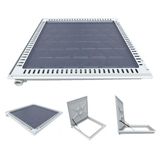 Tampa Piscina Ventilada Casa Máquina 80x80cm Rebaixo Cinza