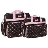 Kit Bolsas Maternidade Baby Classic Lux Marrom E Rosa