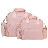 Kit Bolsas Maternidade Matelassê Baby Elegance Rosé