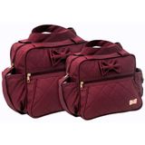 Kit Bolsas Maternidade Passeio Matelassê Baby Vinho