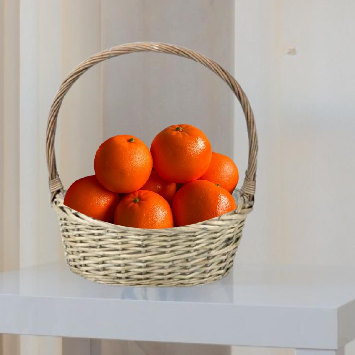 Kit 4 Laranjas Vibrantes Perfeitas Para Composição De Cestas Em Eventos Temáticos