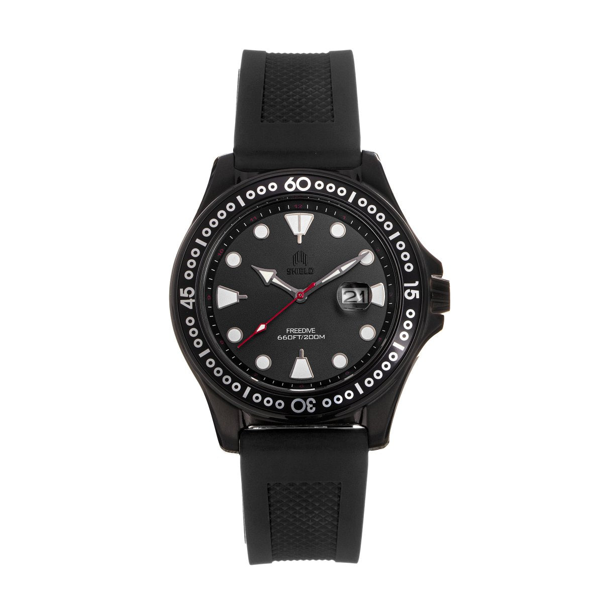 Assista Shield Freedive Com Pulseira Preta De Data