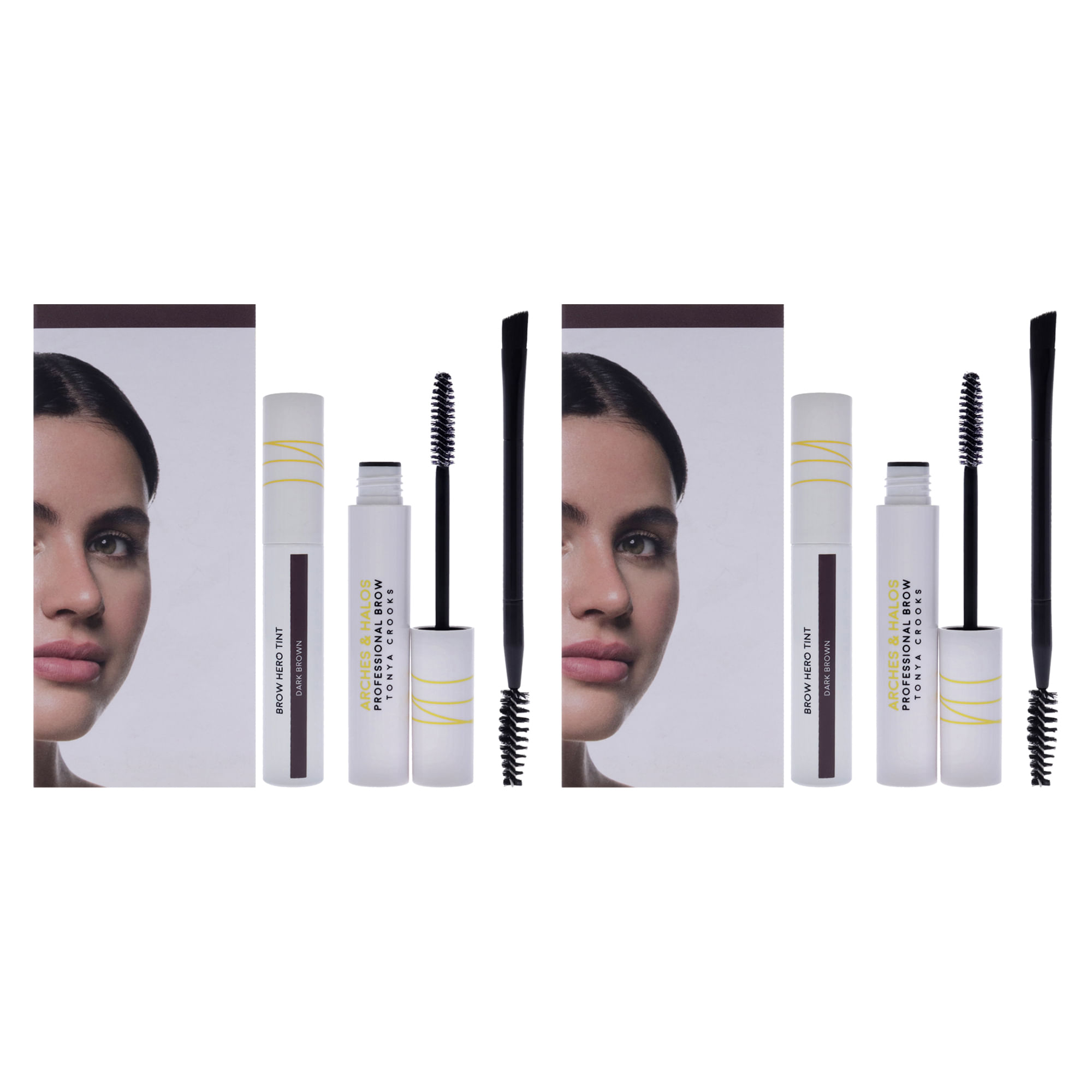 Kit Brow Hero Tint Arches And Halos Dark Brown, Pacote Com 2