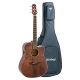 Violão Folk Strinberg Diamond Dd1c Aço Eletroacústico Smoked Gloss