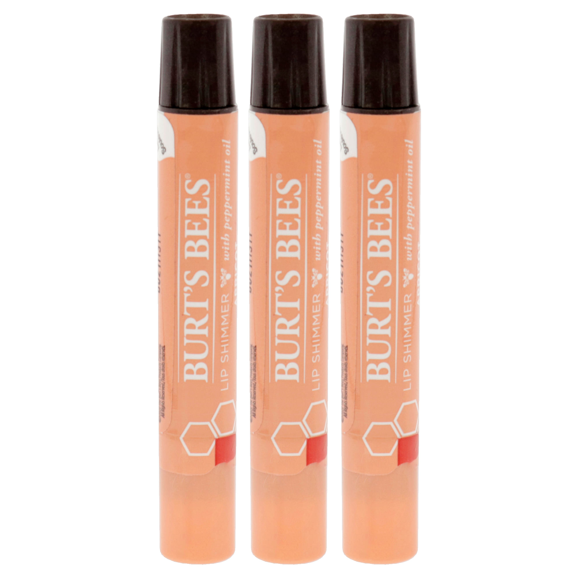 Lip Shimmer Burts Bees Apricot, Pacote Com 3