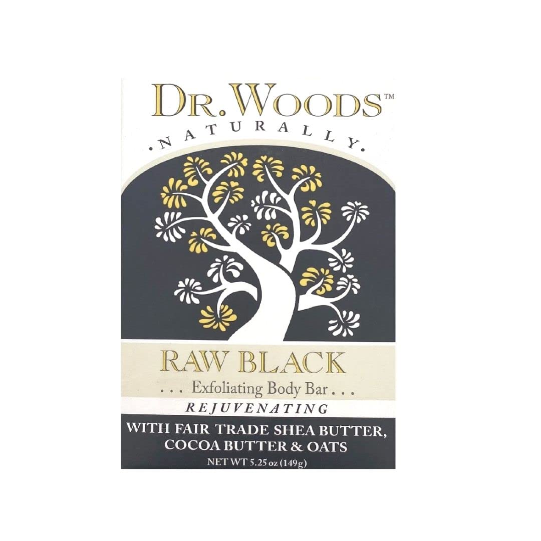 Sabonete Dr. Woods Raw Black Rejuvenescedor Com Karité Orgânico 150ml