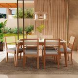 Conjunto Sala De Jantar Madeira Maciça 6 Cadeiras Kappesberg