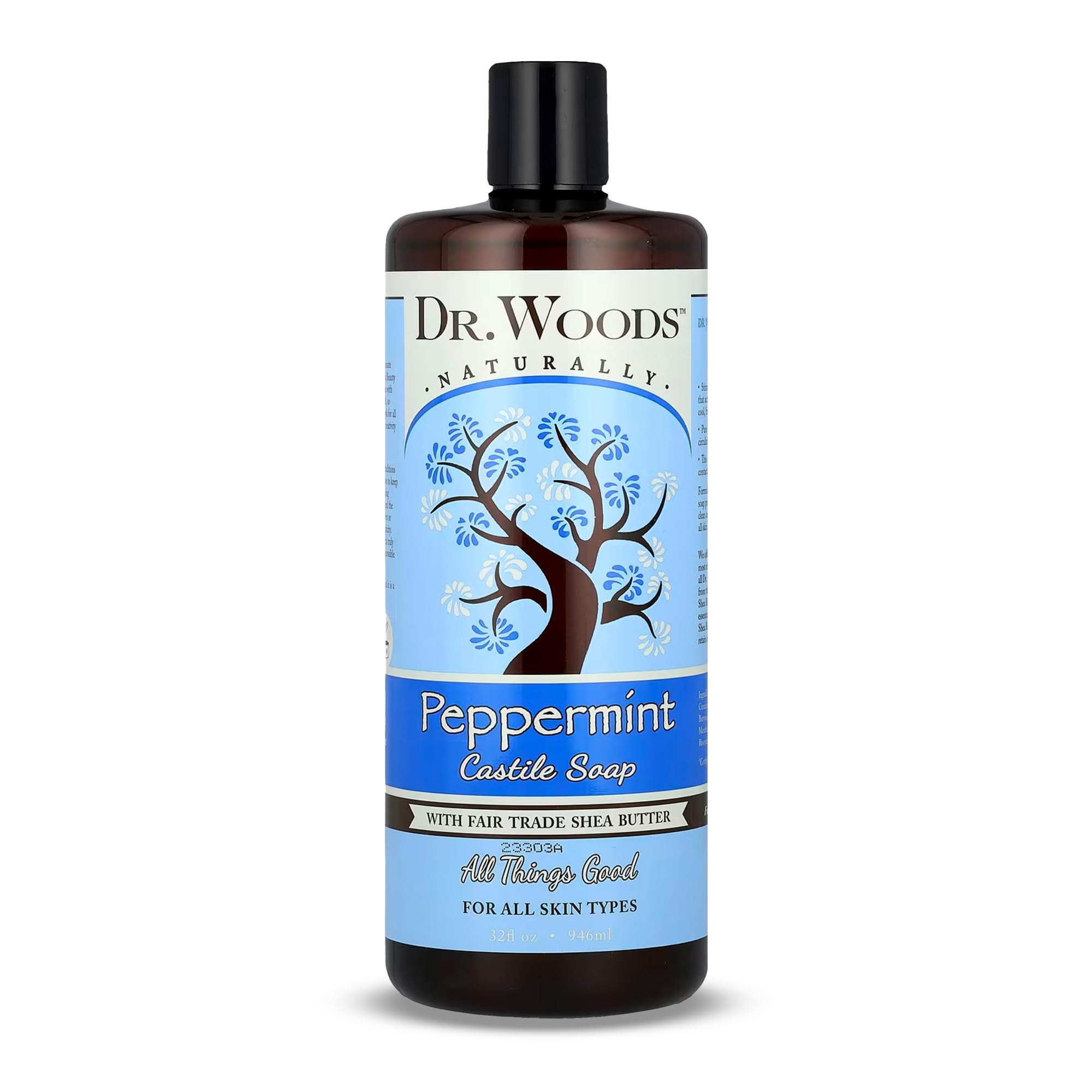 Sabonete Líquido De Castela Dr. Woods Peppermint 960 Ml Com Karité