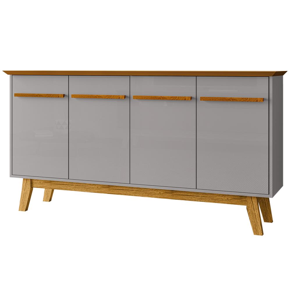 Balcao Buffet 4 Portas Opala 160 Cm Naturalle Off White Bechara