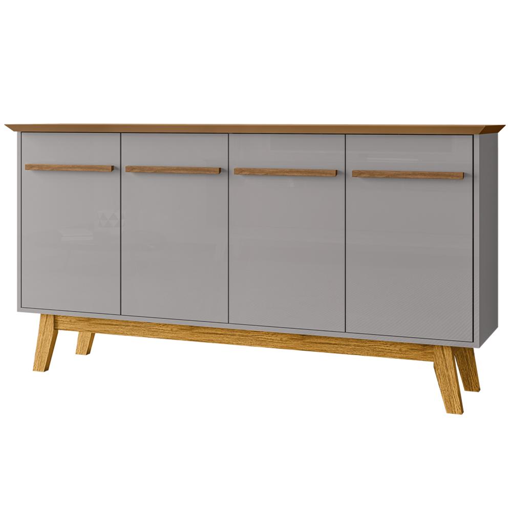 Balcao Buffet 4 Portas Opala 160 Cm Cinamomo Off White Bechara