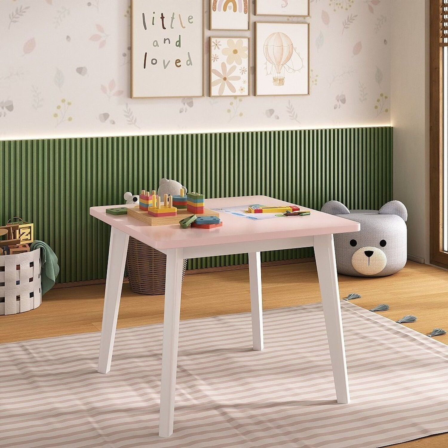 Mesa Infantil Em Madeira Maciça Sofia