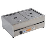 Rechaud Térmico 1000W 2 Cubas Gastronômicas (GNS) de 1/2  em aço 403 - Ibet 220V Ibet