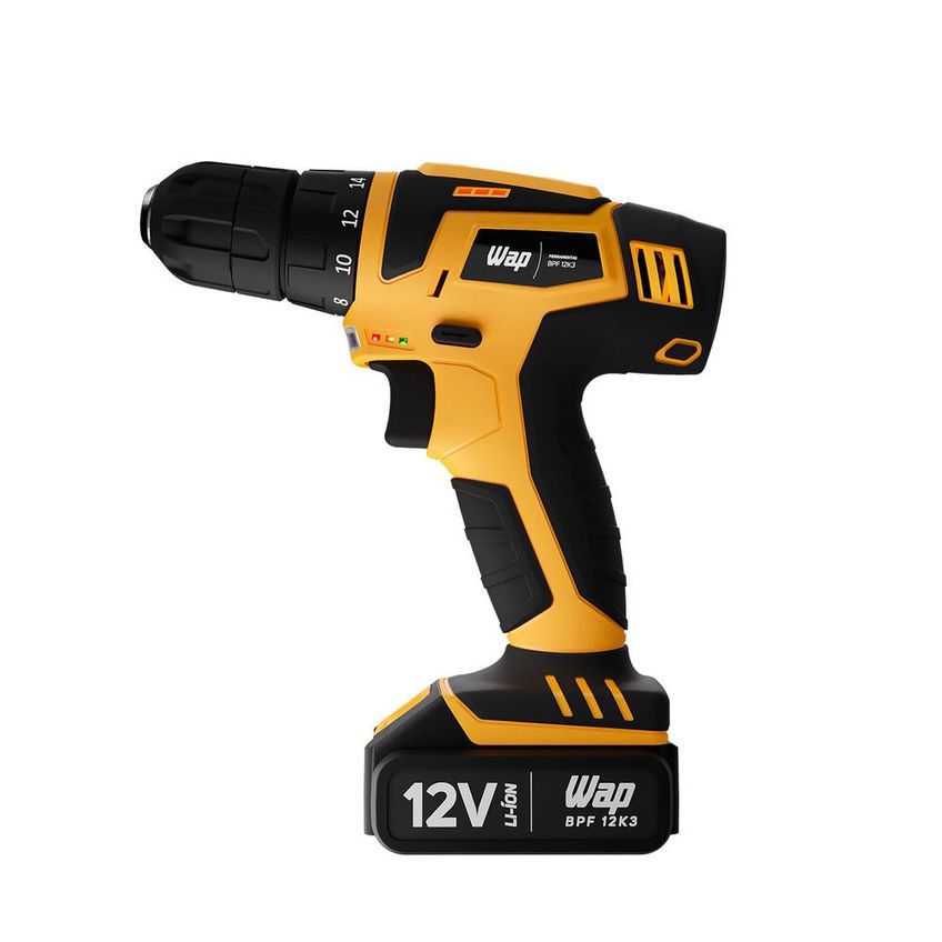 Parafusadeira E Furadeira À Bateria Wap 12v Kit 13 Acessórios Bivolt - Bpf-12k3 - imagem 3