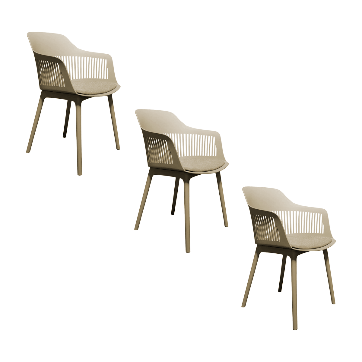 Cadeira Estofada De Jantar Marcela - Bege - 3