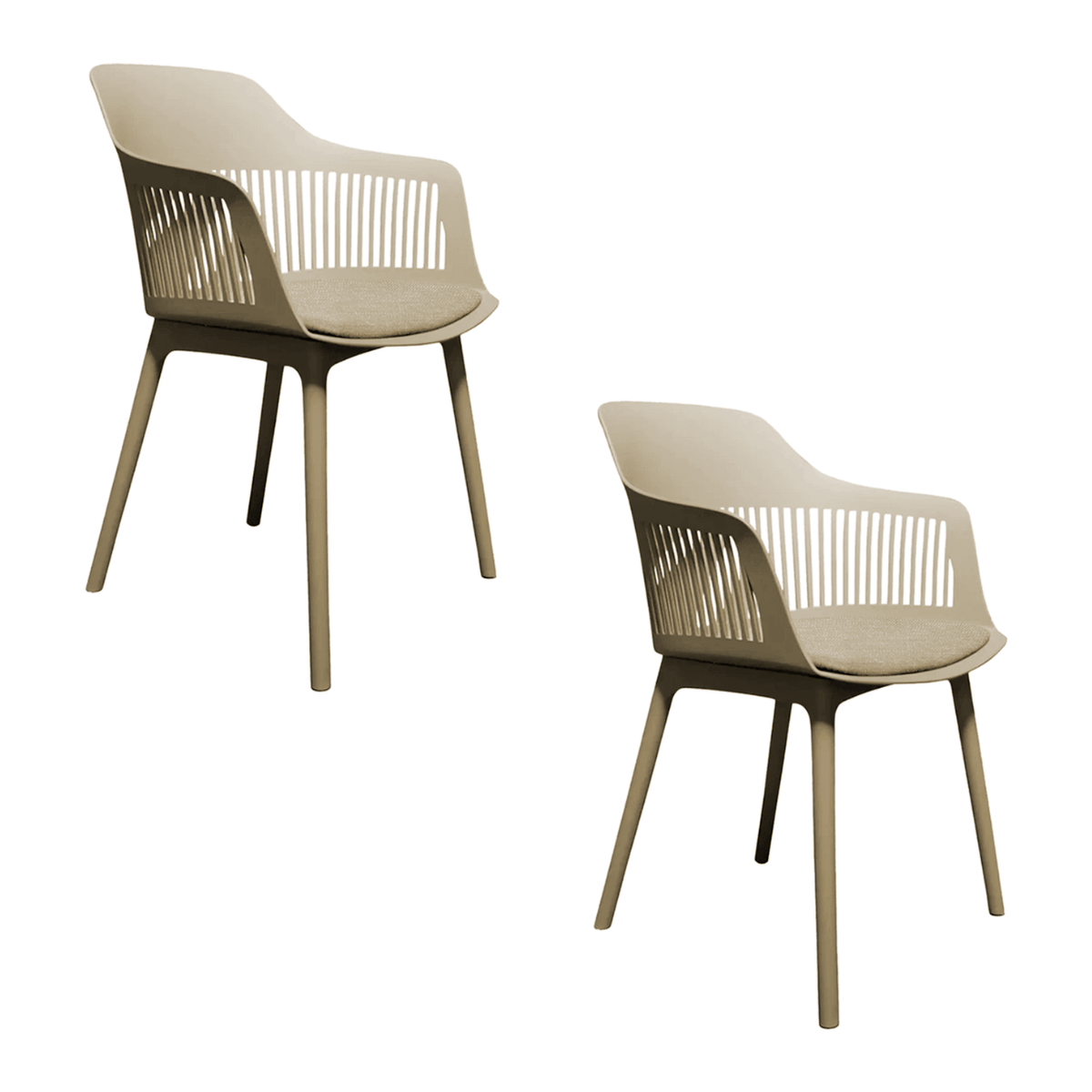 Cadeira Estofada De Jantar Marcela - Bege - 2