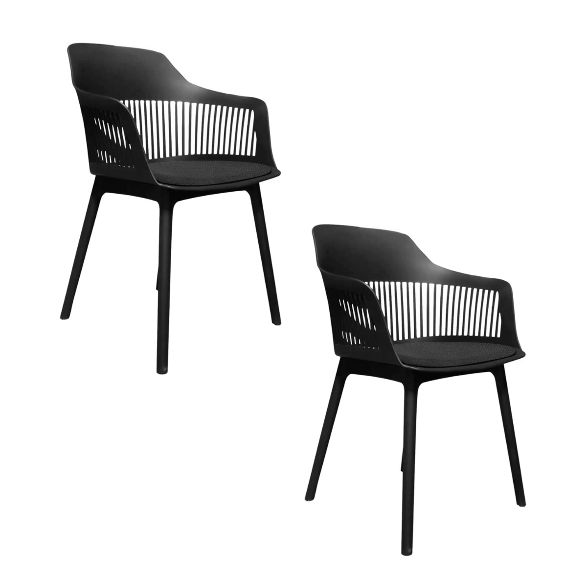 Cadeira Estofada De Jantar Marcela - Preto - 2