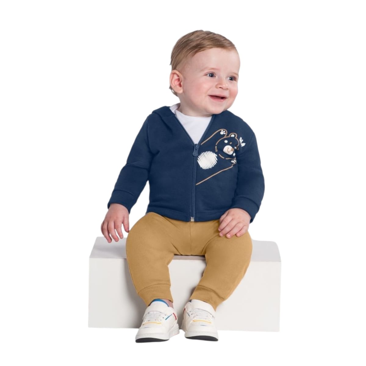 Conjunto Moletom Infantil Menino Azul Marinho - Brandili
