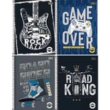 Caderno Espiral Capa Dura 1 Matéria - 80 Folhas - Pepper Masculino - Tilibra Tilibra