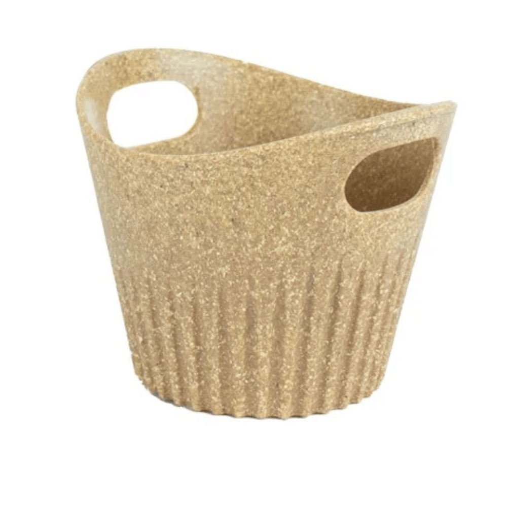 Vaso Cachepot 11x10,6 Em Material Sustentável - Evo - Cerejeira Evo