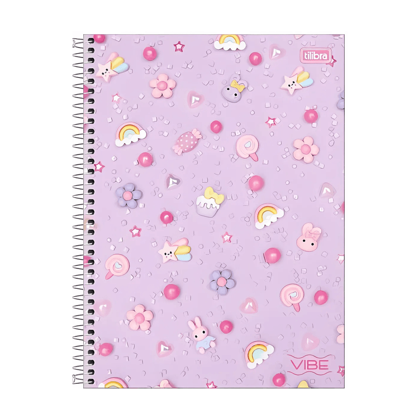 Caderno Espiral Capa Dura 10 Matérias - 160 Folhas - Vibe Feminino - Tilibra Tilibra - imagem 4